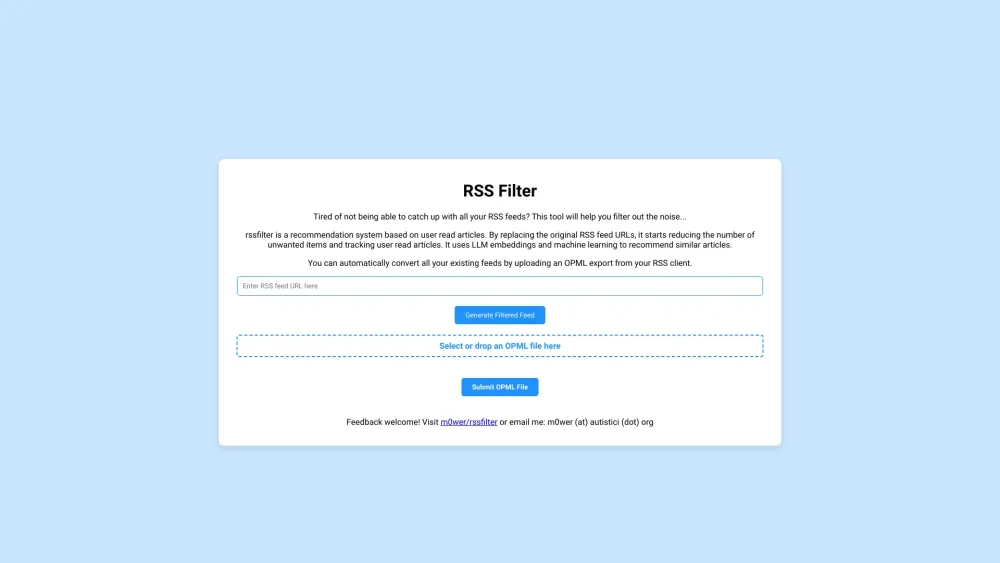 RSS Filter Preview