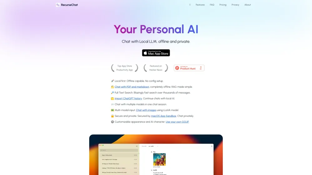 RecurseChat Preview