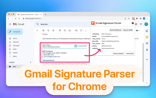 Email Signature Parser Preview