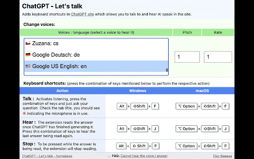 ChatGPT - Lets talk Preview