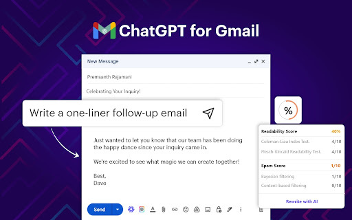 ChatGPT for Gmail Preview