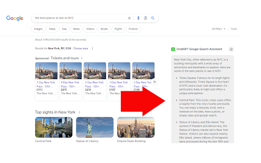 ChatGPT Google Search Assistant Preview