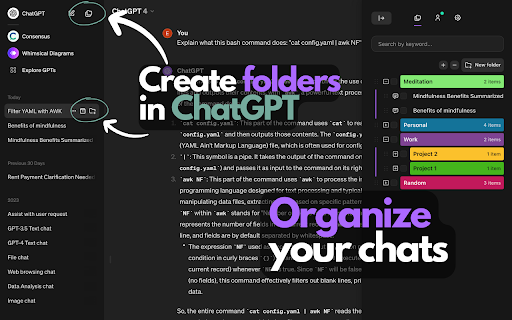 ChatGPT Easy Folders - Chat Organizer Tool Preview