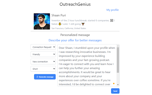 Experience Ultra-personalized LinkedIn outreach, powered by AI Preview