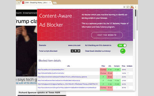 Experimental Ad Blocker Preview