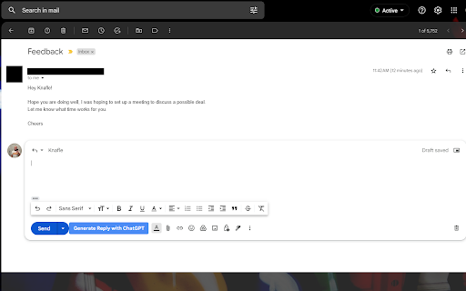 Chat GPT Autoresponse Generator Preview