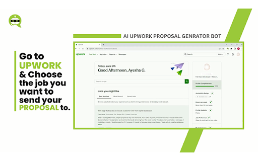 AI-powered Upwork Proposal Bot Preview