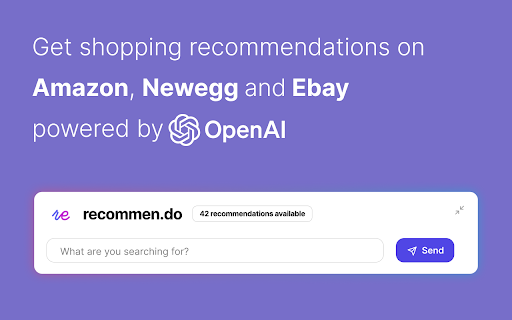 Amazon, Newegg, Ebay Shopping Recommendation Preview