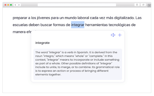 Learn a language by browsing content you love Preview