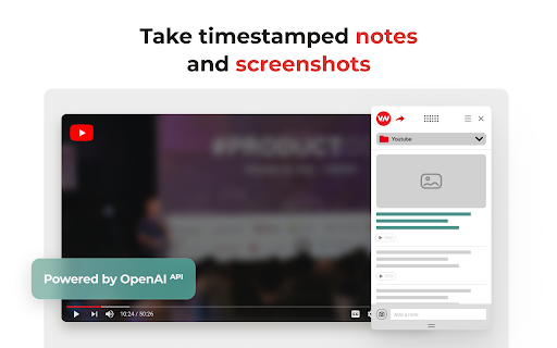 Video notetaking powered by OpenAI API Preview