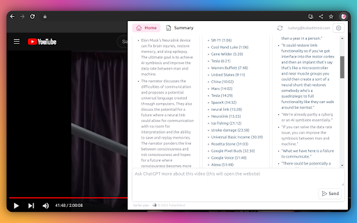 YouTube ChatGPT Summary Preview