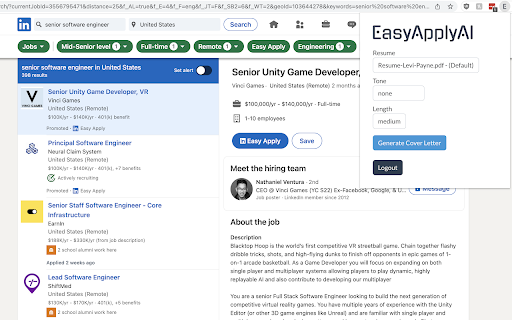 EasyApplyAI Preview