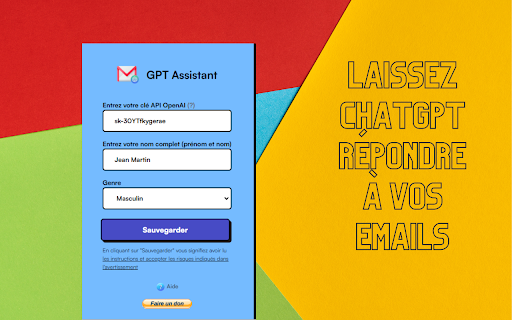 Gmail GPT-3.5 Email Response Generator Preview