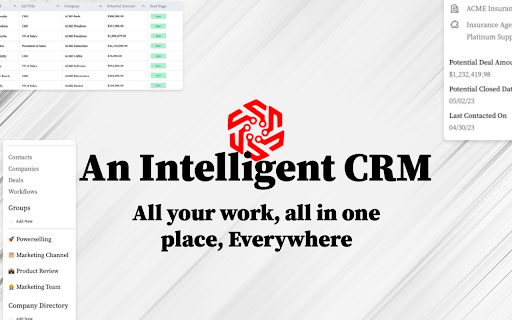 Bearish OS CRM Chrome Extension Preview