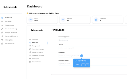 Find customers and send personalized outreach, all with cutting edge AI. Preview