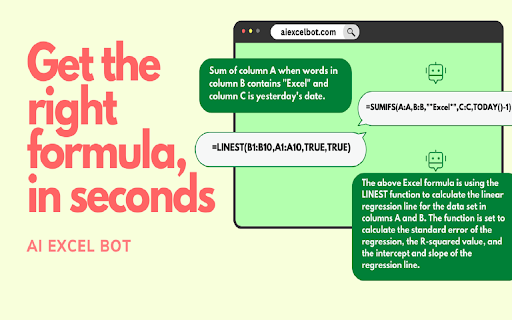 ChatGPT Powered Excel and Google Sheets formula assistant Preview