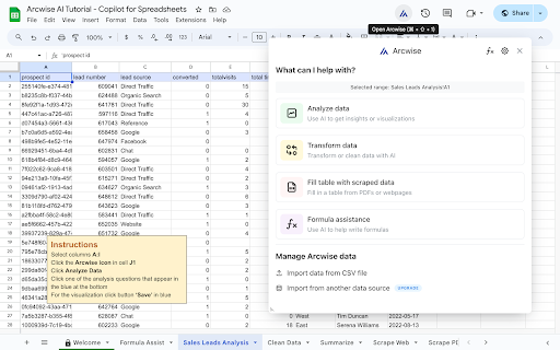 Use the AI behind ChatGPT to explain, transform, and ingest data in Sheets with text commands! Preview