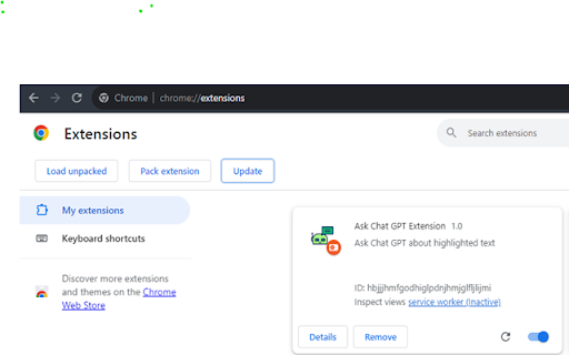 ChatGPT Chrome Extension Preview