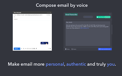 Send email with your Voice Preview