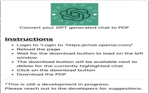 ChatGPT Download Extension Preview