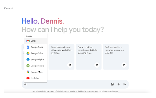 Gemini AI Chat Extension Preview