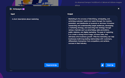 Kickpages AI Preview