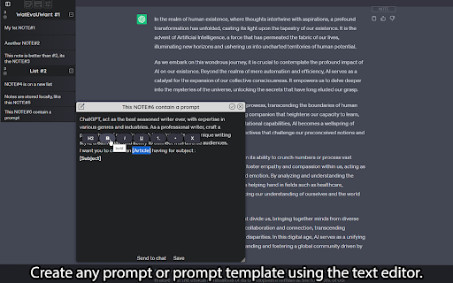 Notes for ChatGPT Preview