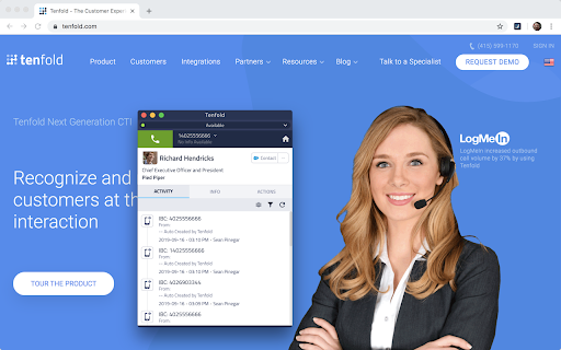 Tenfold Chrome Extension Preview