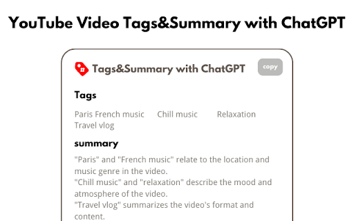 YouTube Video Tag Extension Preview