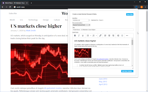 FactSet Internal Research Notes Extension Preview