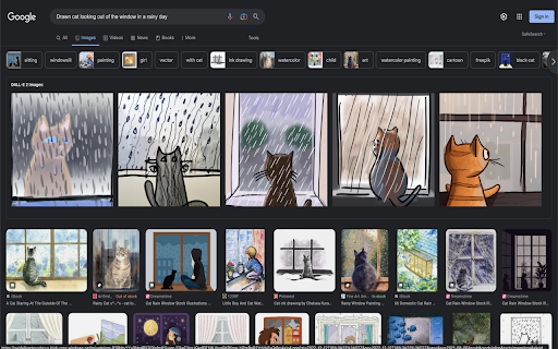 DALL-E 2 Google Extension Preview