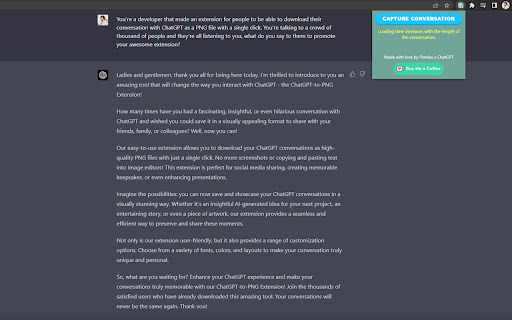 ChatGPT Chat Capture Chrome Extension Preview