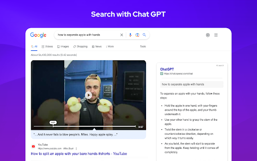 Chat GPT Chrome Extension Preview