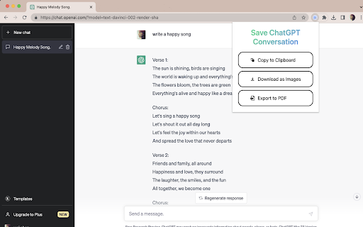 Save ChatGPT Conversation Preview