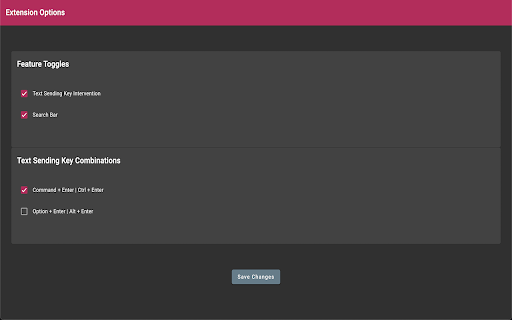 ChatGPT Search Bar & Send With Command Enter Preview