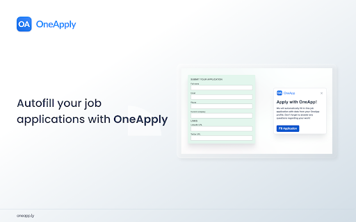 One Click Job Application Preview