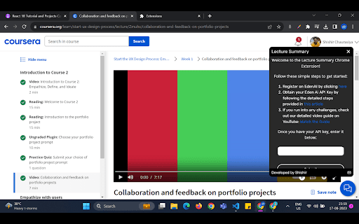 Lecture Summary: YouTube, Udemy And Coursera Preview