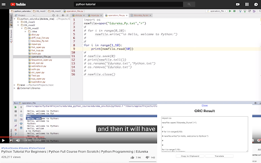 Optical Character Recognition Preview