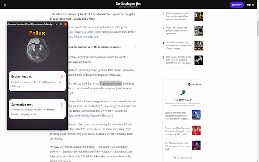 GPT-powered Text Summarization and Explanation Chrome Extension Preview