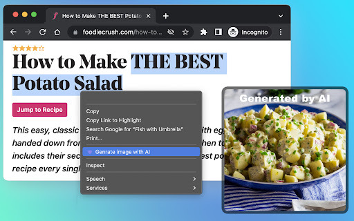 Generate Image with AI Preview