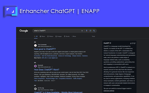 Enhancer ChatGPT For Search | ENAPP Preview
