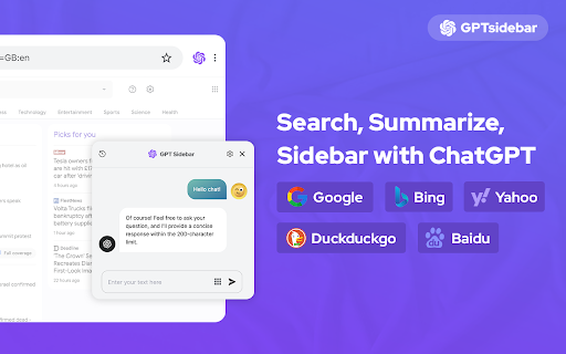 ChatGPT for Chrome Extension Preview
