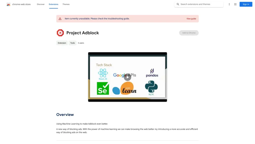 ML Ad Blocker Preview