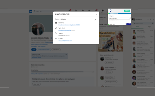 Recruiter.com.tr Chrome Extension Preview
