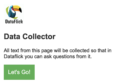 Dataflick Data Collector Preview