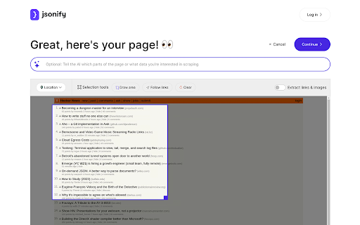 Jsonify Preview