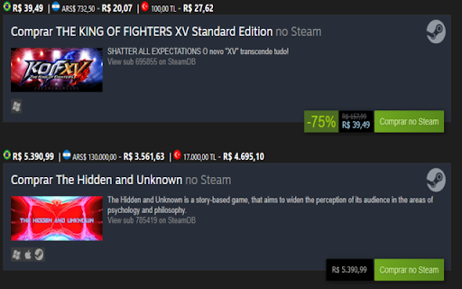 Steam Link Price Checker Preview