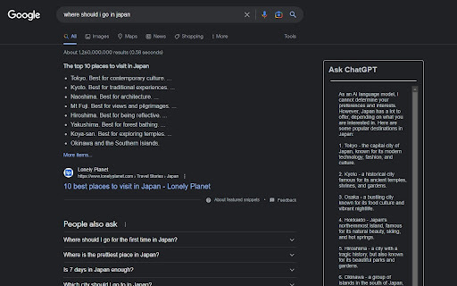 ChatGPT Assistant for Web Search Preview