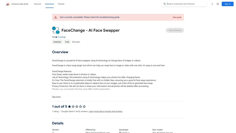 FaceChange Preview