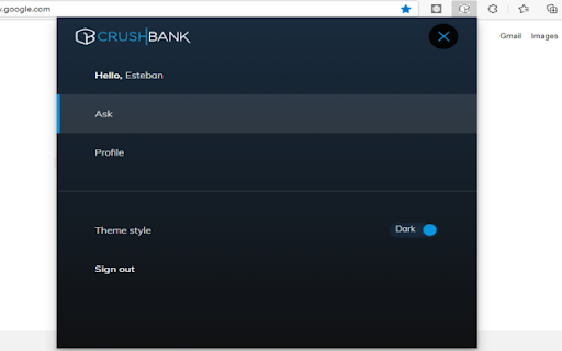 CrushBank Chrome Extension Preview